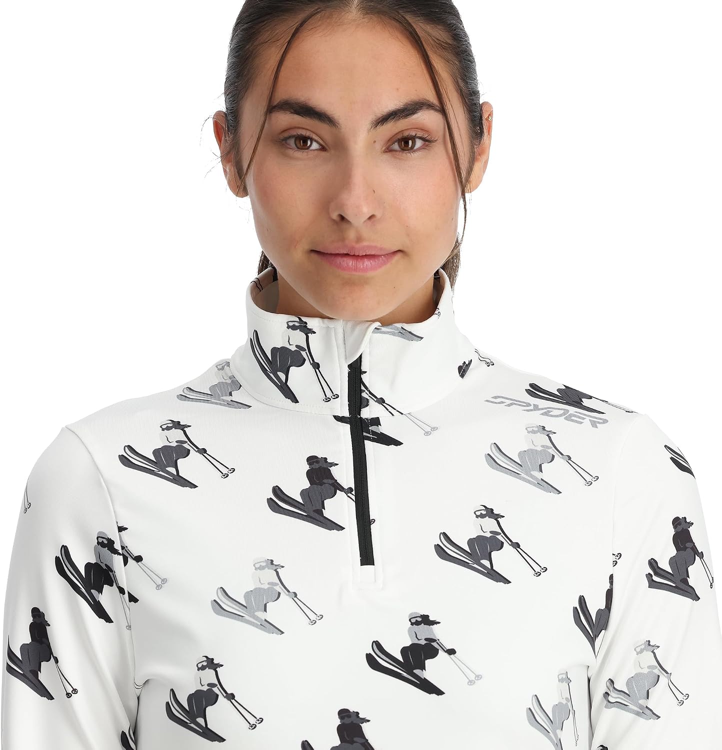 Spyder Women's Vivid Half Zip T-Neck Ski Base Layer