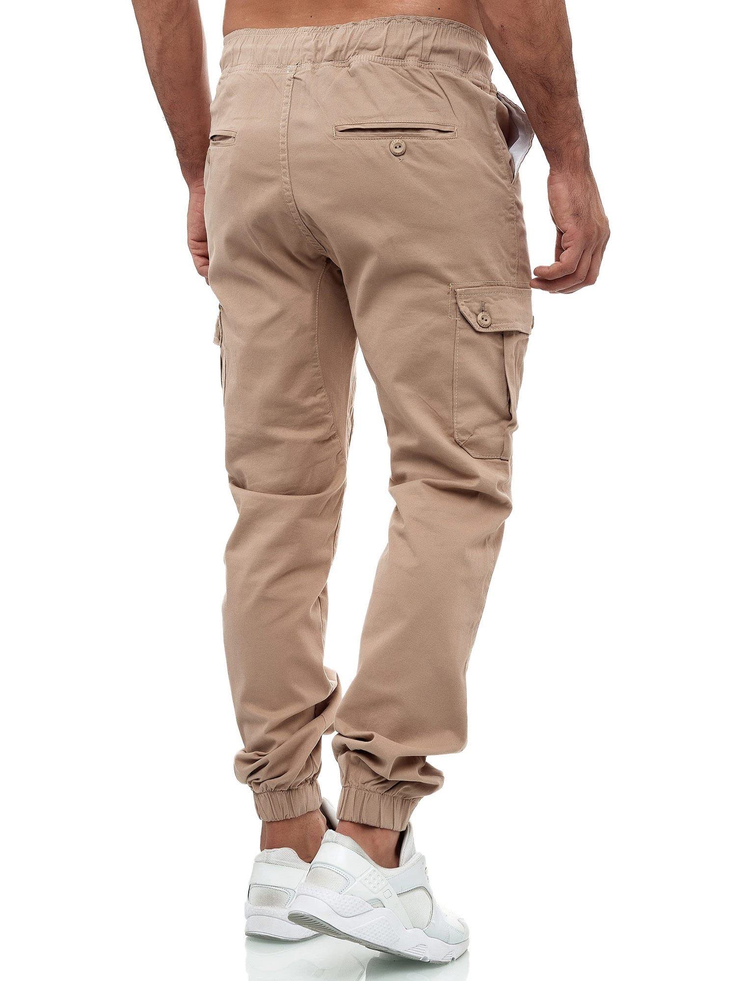 Tazzio Pantaloni cargo da uomo Jogger Chino Regular Fit Jeans 16610