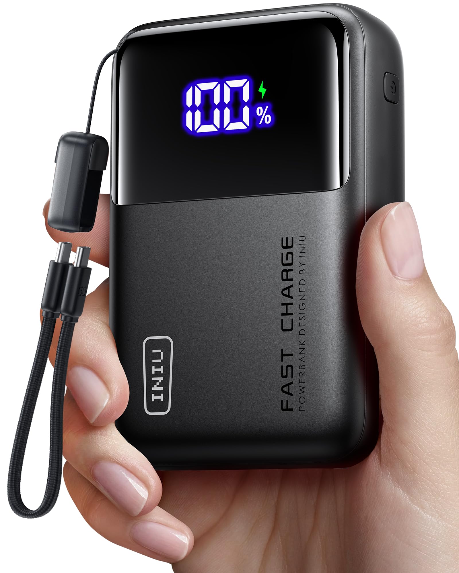 INIU Power Bank, 20000mAh 65W Powerbank Fast Charging, Caricatore Portatile USB C Input & Output Compatibile con MacBook Pro Steam Deck iPhone 16 15 14 13 12 Pro Max Mini Max iPad Samsung S23 etc