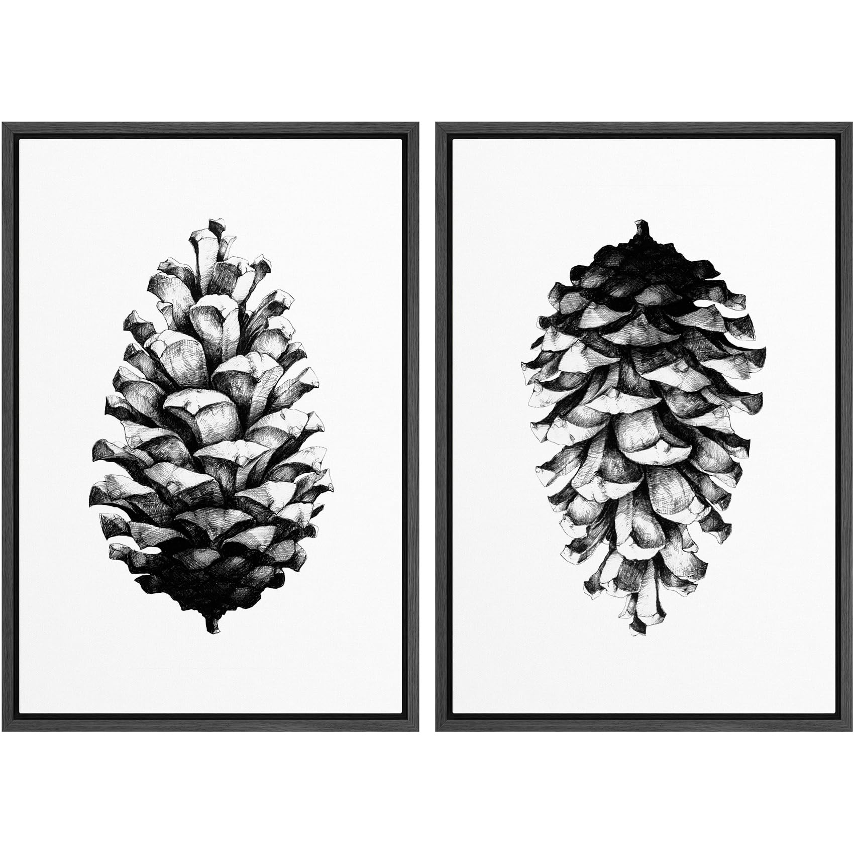 SIGNWIN Framed Canvas Print Wall Art Abstract Wave Pattern Modern Art Minimalist Neutral Decor for Living Room, Bedroom, Office - 16"x24"x2 Natural — view 34