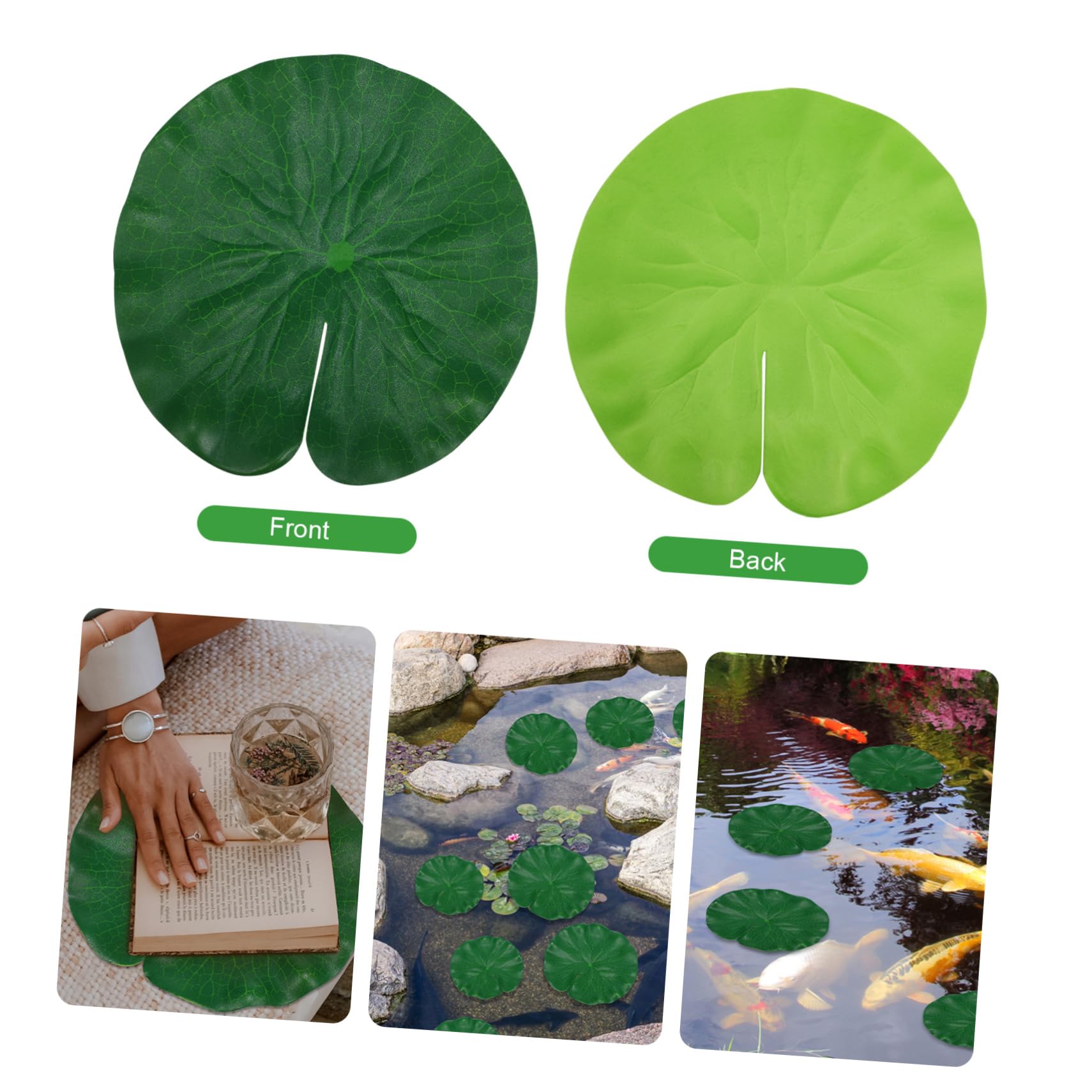 POPETPOP 5 Set Foglia Di Loto Simulata Falso Piscina Partire Piante D'acquario Galleggiante Accessori Per Laghetti Da Giardino Decorazione Dell'acquario Piante Acquatiche Eva 16 Pezzi * 5