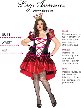 Leg Avenue Women's Plus-Size 2 Piece Royal Red Queen Costume