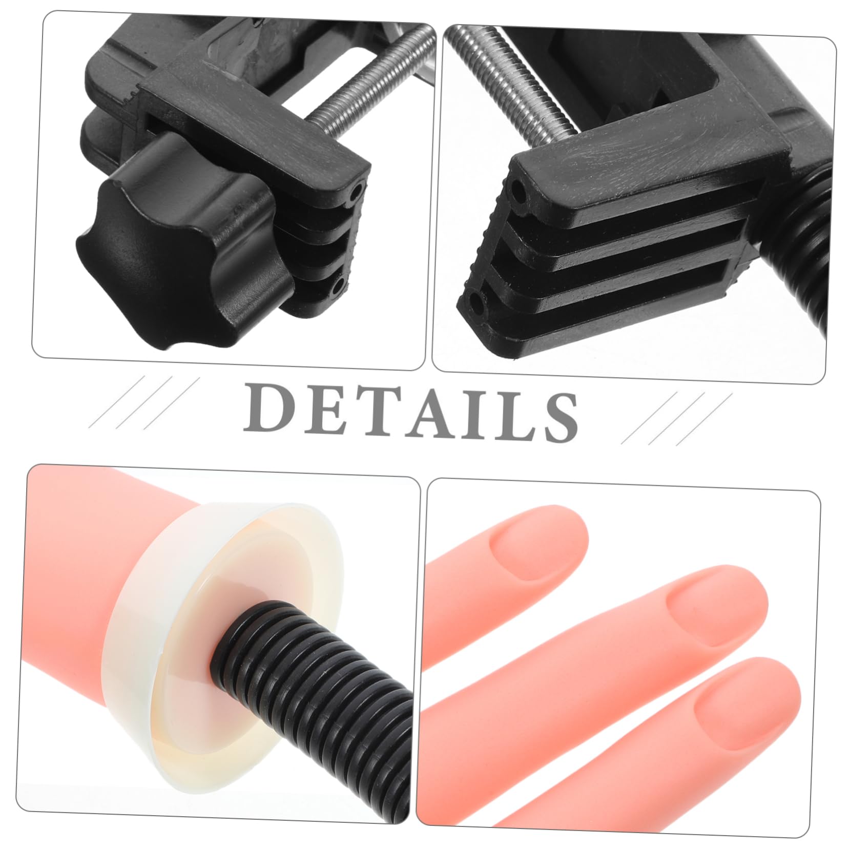 Mano Artificiale per Manicure con 100 Pezzi Unghie Finte in Plastica, Struttura Flessibile e Pratica per Esercitazione Nail Art e Training Professionale