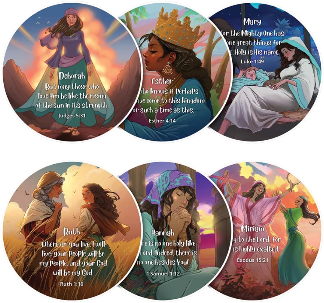 HD Disc Set Heroes of The Faith for Girls, Girl Heroes from The Bible, Project Bible Verses on Walls or Ceilings, Includes 6 Interchangeable Discs, Help Children Live by The Truth of God