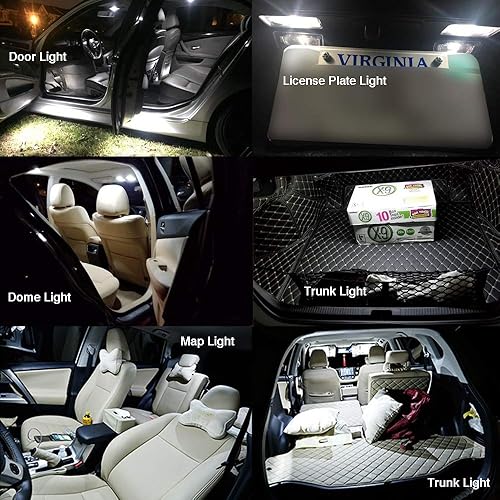 Miniatura 6 de iBrightstar T10 168 194 - Focos LED para interior de coche cúpula o mapa puerta cortesía luces de matrícula xenón blanco