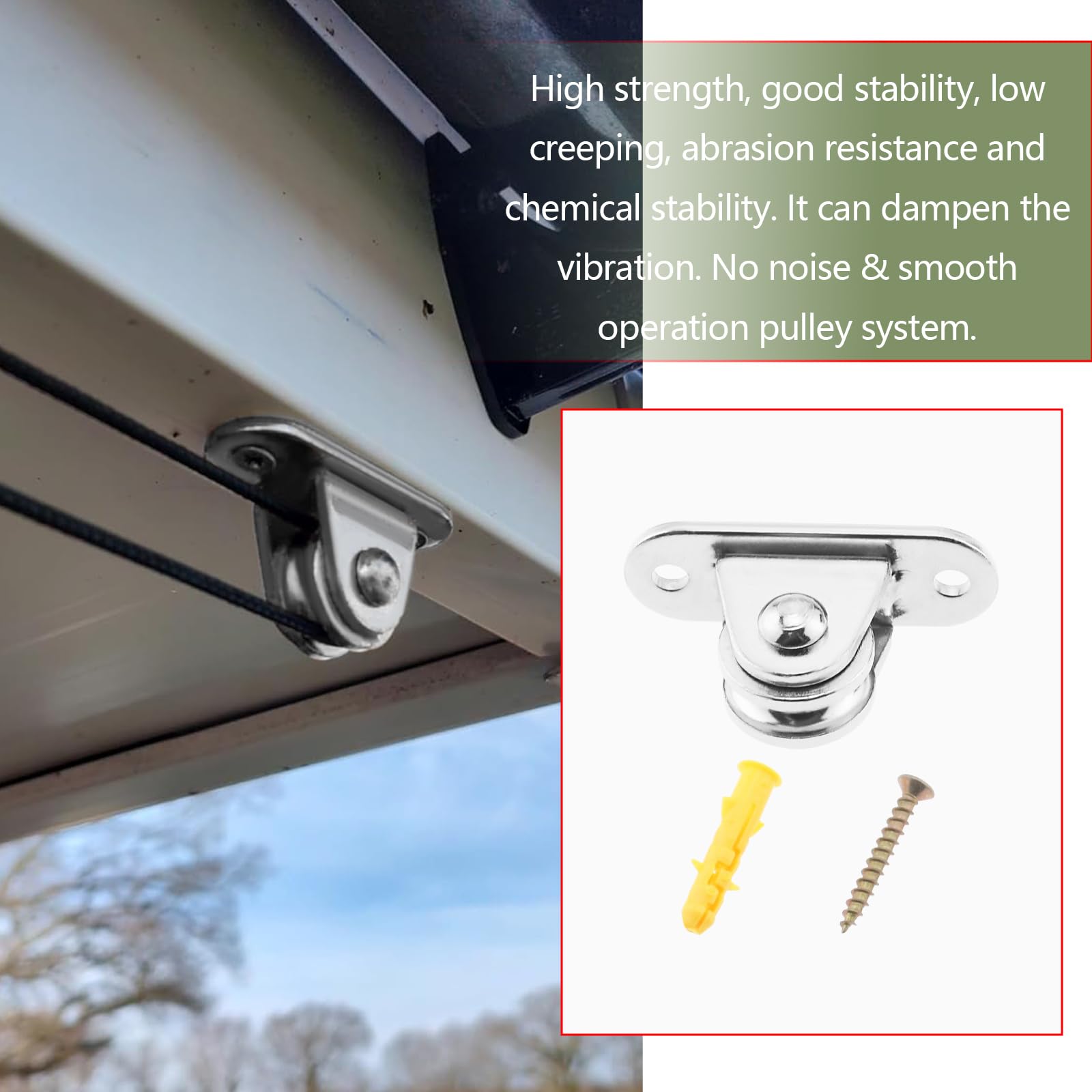 4 Poleas De Metal De 25 Mm De Diámetro Con Poleas De Rodamiento De Bolas Polea Direccional De ángulo Ajustable Con Tornillos Para Kits De Bricolaje De Toldo De Protección Solar