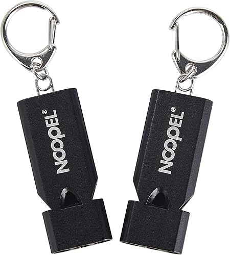 Miniatura 4 de Whistle Emergency Noopel - Silbatos de supervivencia de tres tubos, paquete de 2 con cordón y llavero para senderismo, camping, kayak, deportes