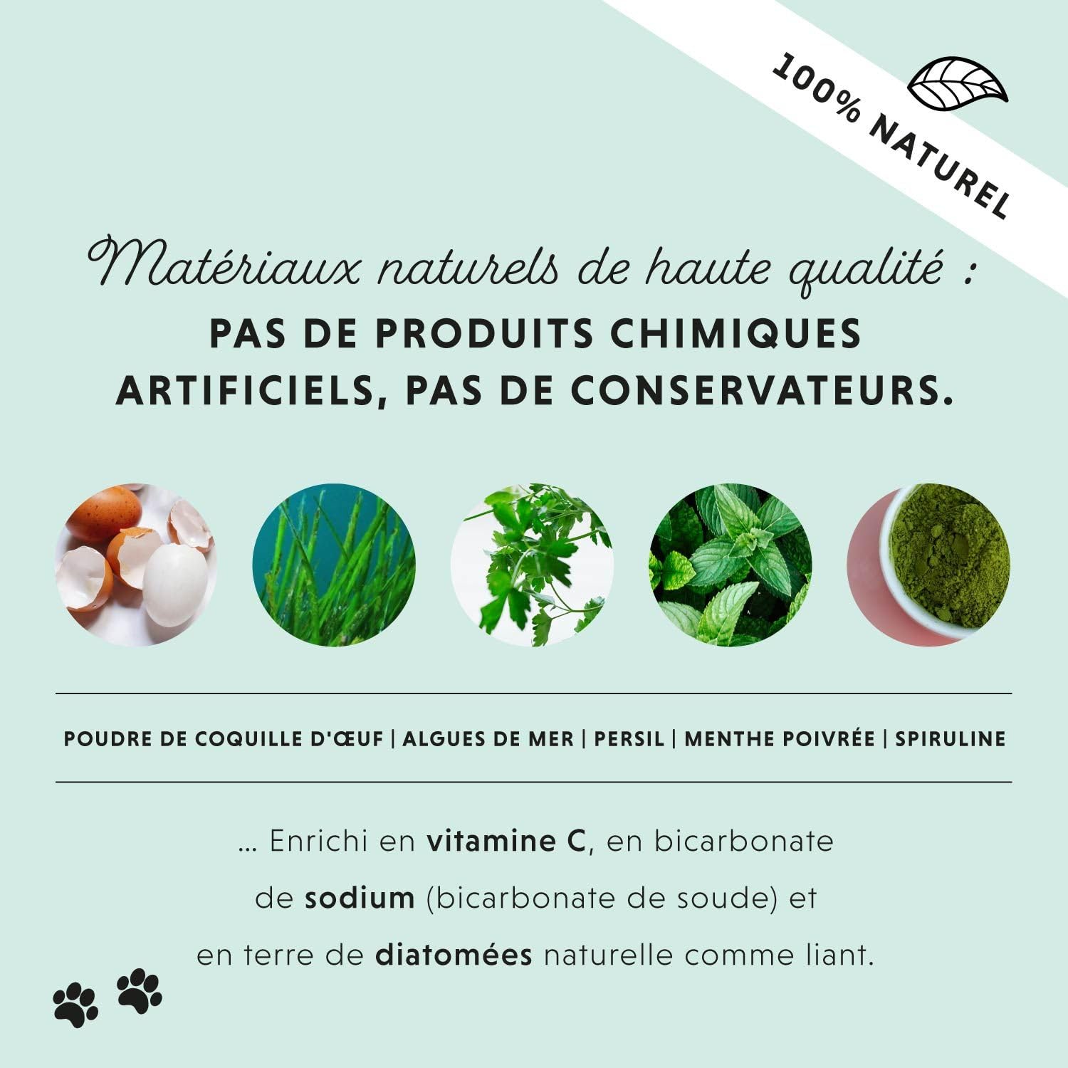 Poudre de soin dentaire pour chiens | Anti-tartre pour chiens - Nettoyage dentaire naturel et particulièrement efficace contre les dents jaunes, la mauvaise haleine et la plaque (350 g XL)