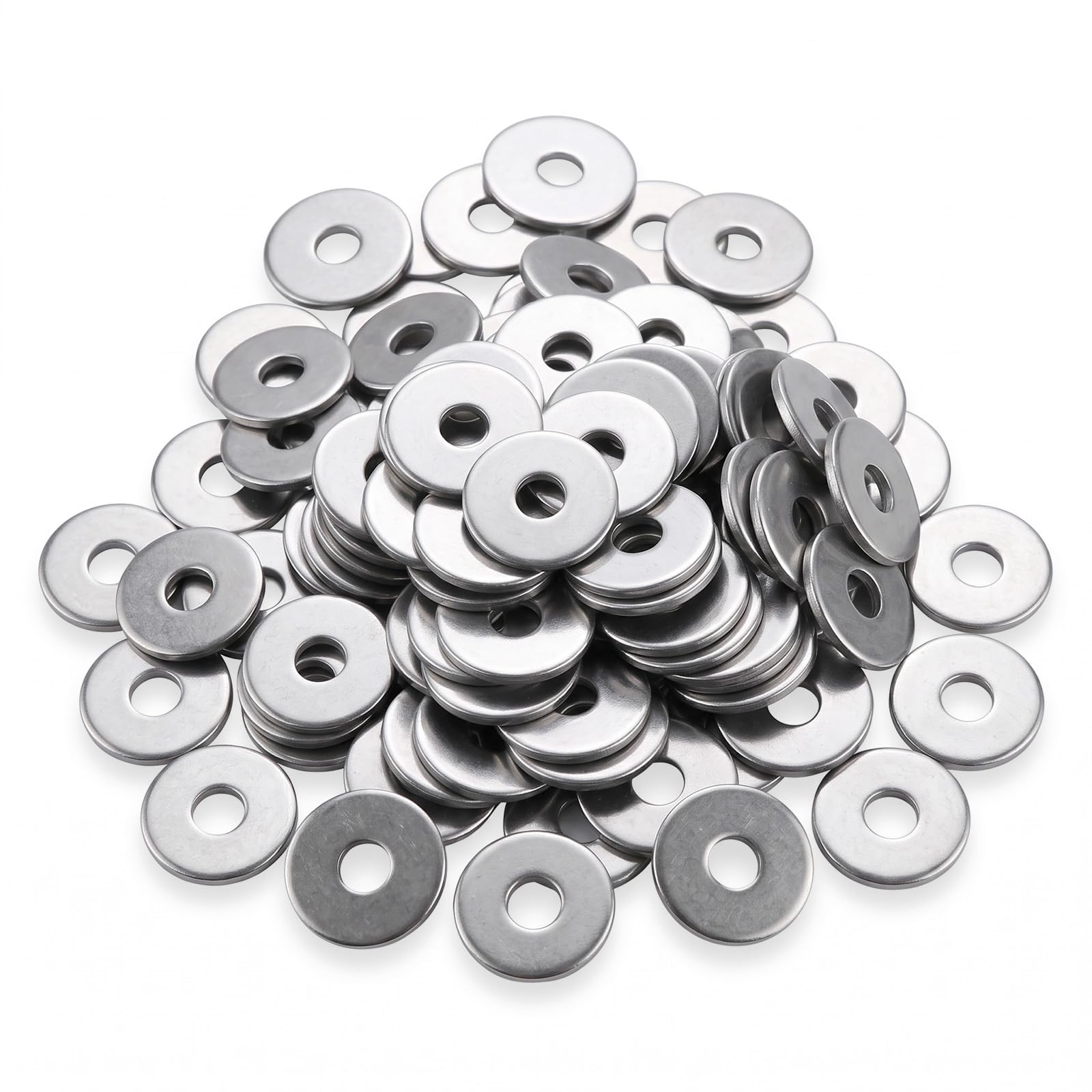 Limiebllu M6 Washers,M6 x 25mm Stainless Steel Flat Penny Washers 60Pack