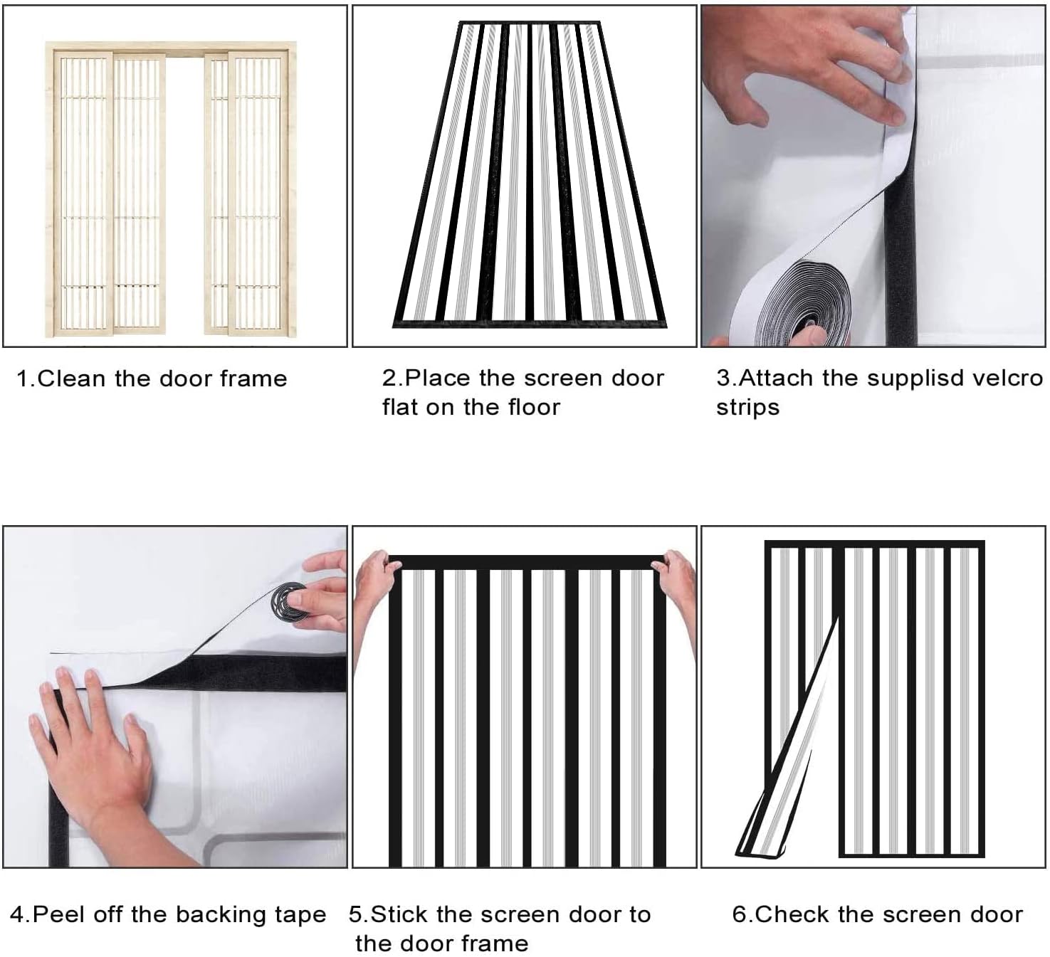 Magnetic Insulated Door Curtain, Thermal Door Cover Screen Door Self-Closing Privacy Magnetic Screen Door Hands Free for Patio, Kitchen, Bedroom, Air Conditioner Room, Fits Doors up to 72" x 80"