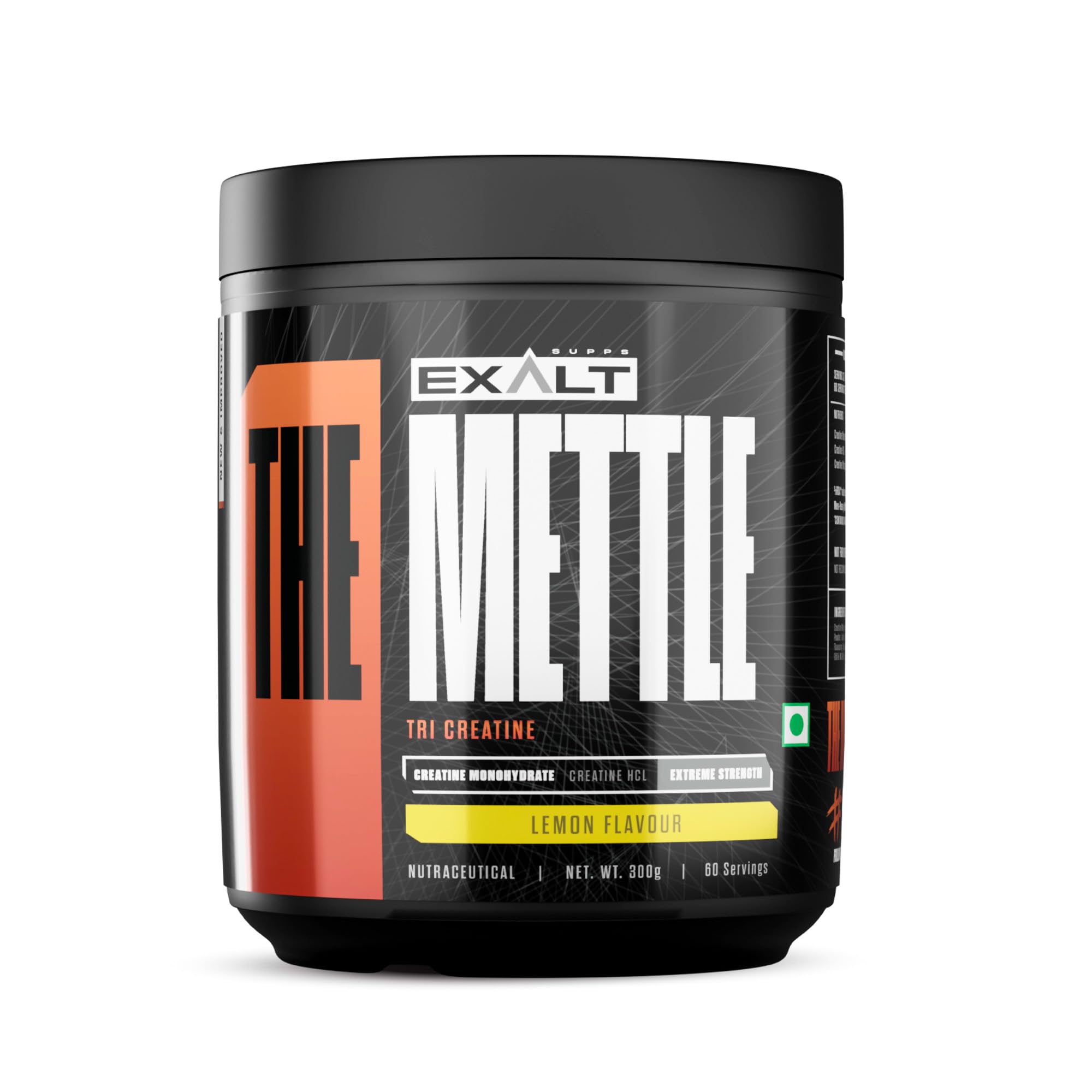[BRSROCY5OINGAF34] The Mettle TRI Creatine | 300g | 100 Servings | Creatine Monohydrate | Creatine HCL | Faster Recovery | Extreme Strength (Lemon)