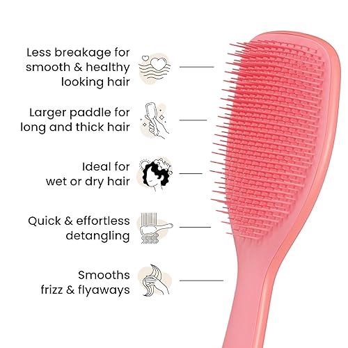 Miniatura 3 de Tangle Teezer Cepillo Desenredante Ultimate Grande para Cabello Húmedo y Seco, Elimina Nudos y Reduce la Rotura para Tipos de Cabello Largo, Grueso