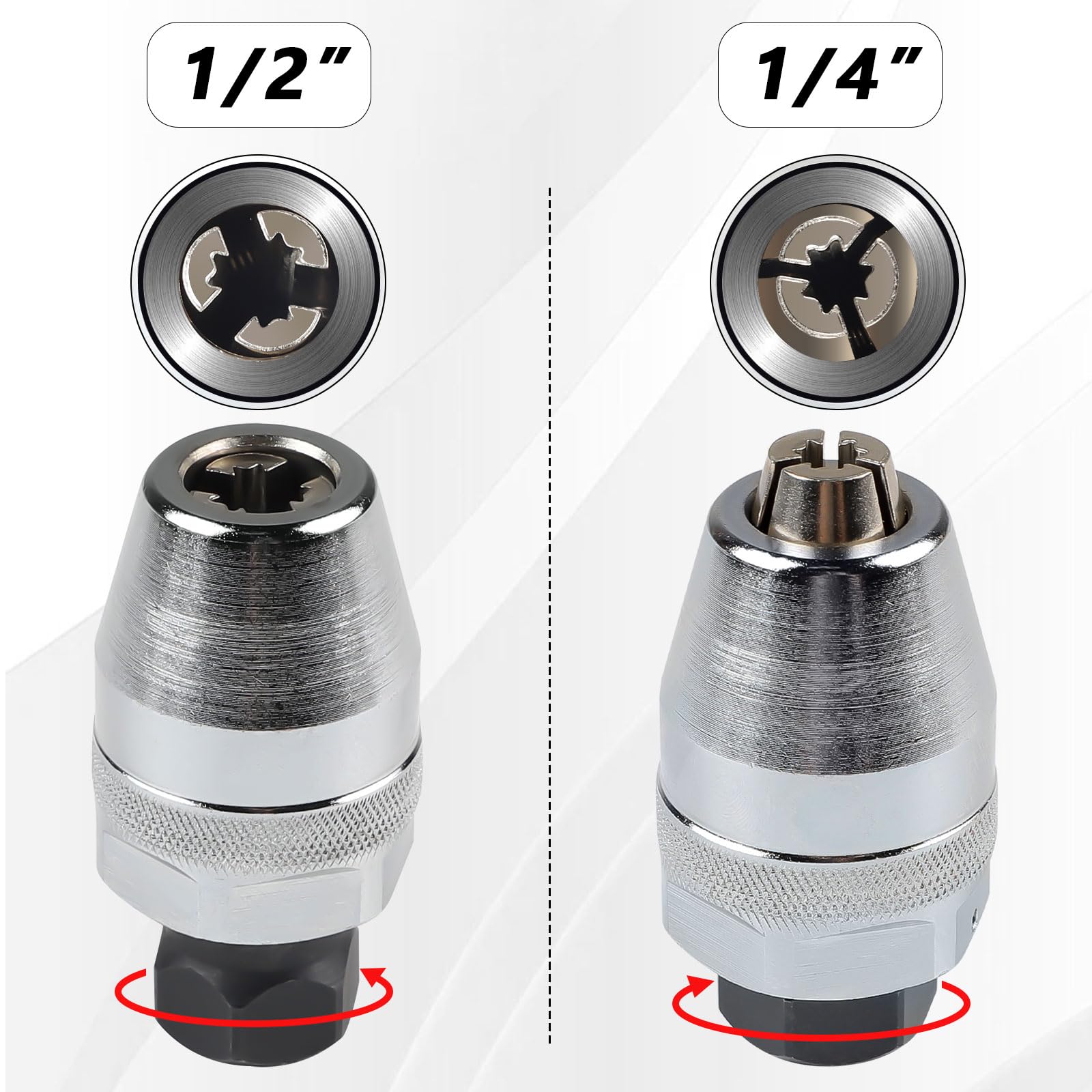 EFUTURETIME Extractor de Pernos, Extractor de Espárragos de 3/8" para Pernos de 6 a 12 mm (1/4" a 1/2"), sin Taladro para Extraer Pernos Oxidados, Pintados, Dañados y Rotos