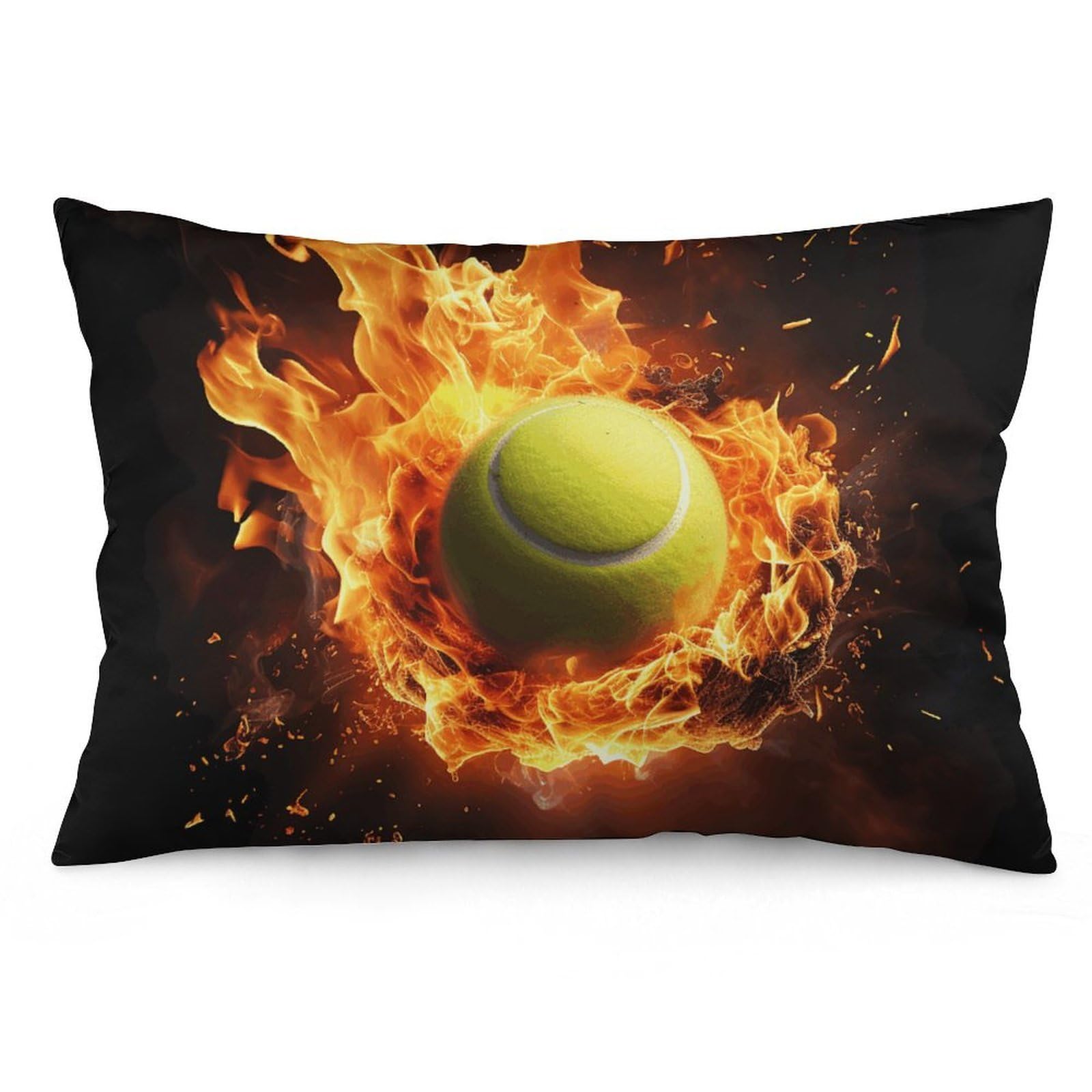 NTVOWPZO 2 Pack Decoration Throw Pillow Covers 20"x30" Pillowcases Covers Tennis on Fire Pillowcases Modern Farmhouse Home Decor Sofa Cushions Covers for Couch Bed Living Room