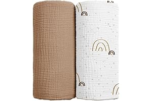 Baby Muslin Swaddle Blankets: Breathable, Comfortable & Machine-Washable Organic Swaddles