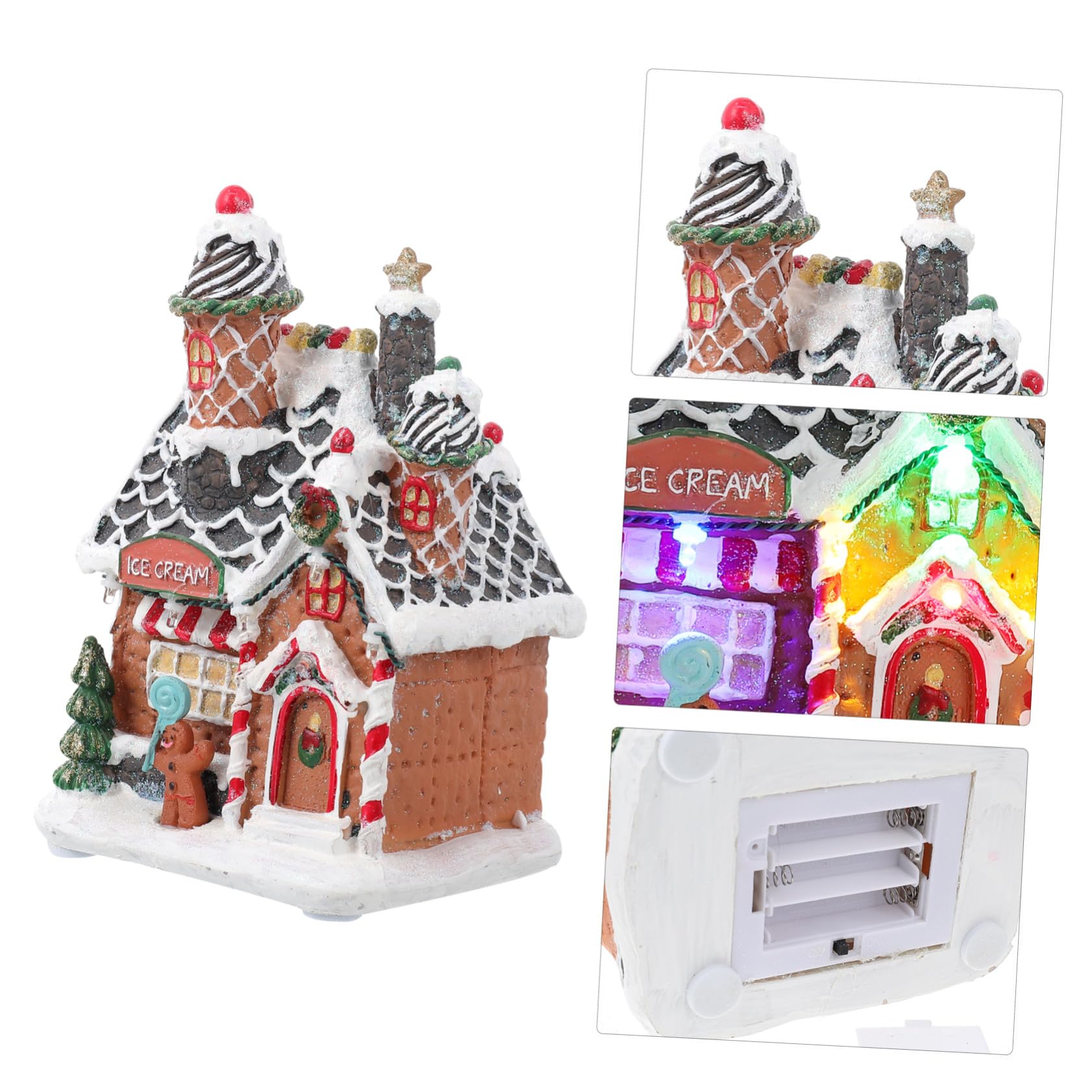 Świąteczna Ozdoba LED Śnieżny Domek Wystawę Świecący Imprezy Xmas Prezent Świąteczny Idealny Do Dekoracji Domu i Biura