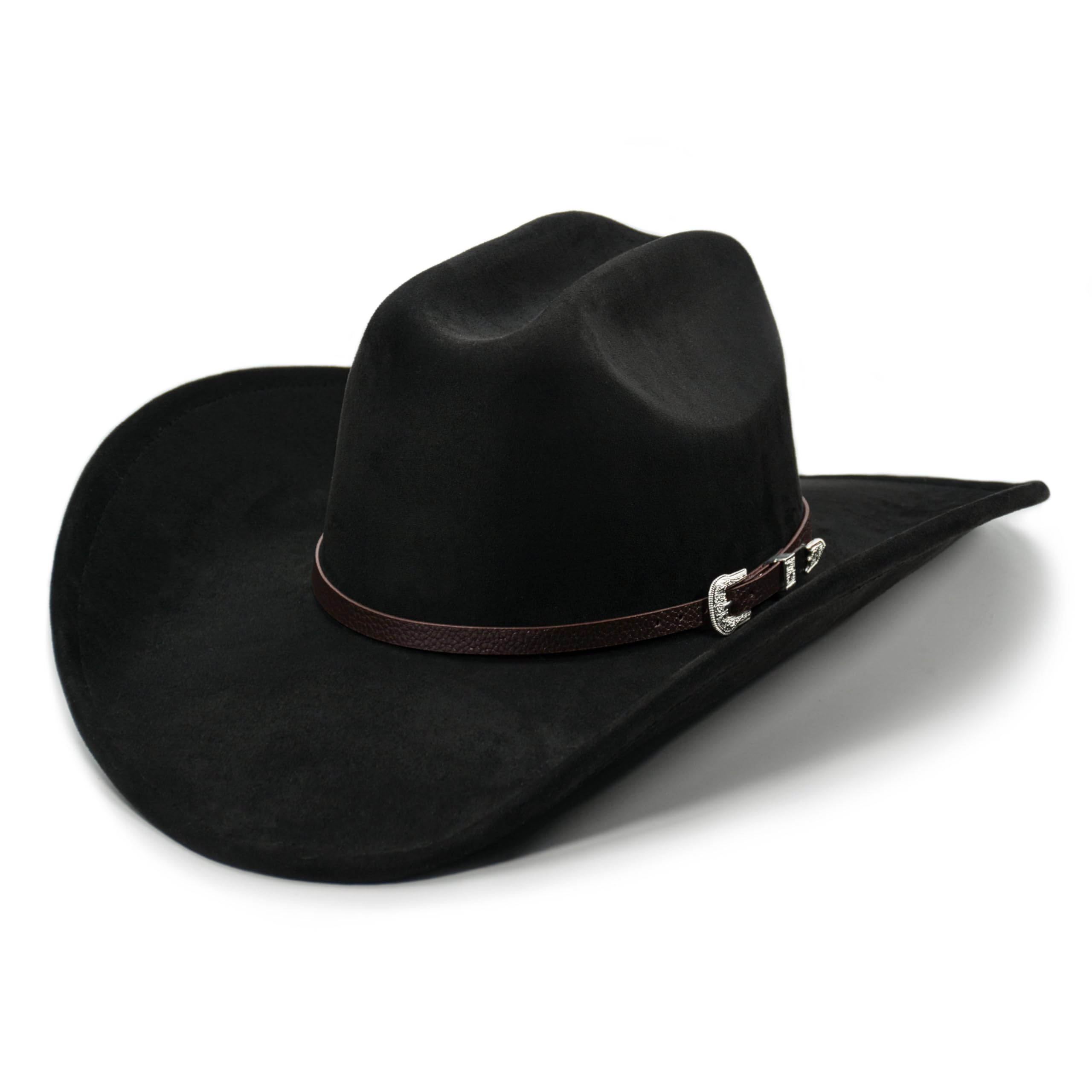 Cowboy Hat for Women and Men with Shapeable Wide Brim - Felt Cattleman Western Hats for Cowboys and Cowgirls