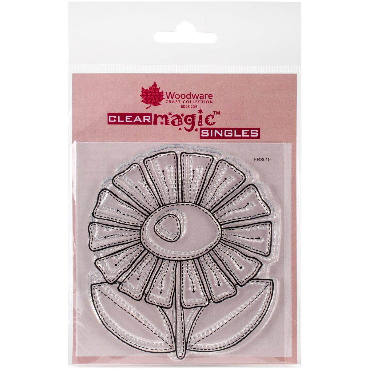 Woodware Craft Collection FRS010 Marguerite Patch Woodware Stamps, 3.5" by 3.5", Clear