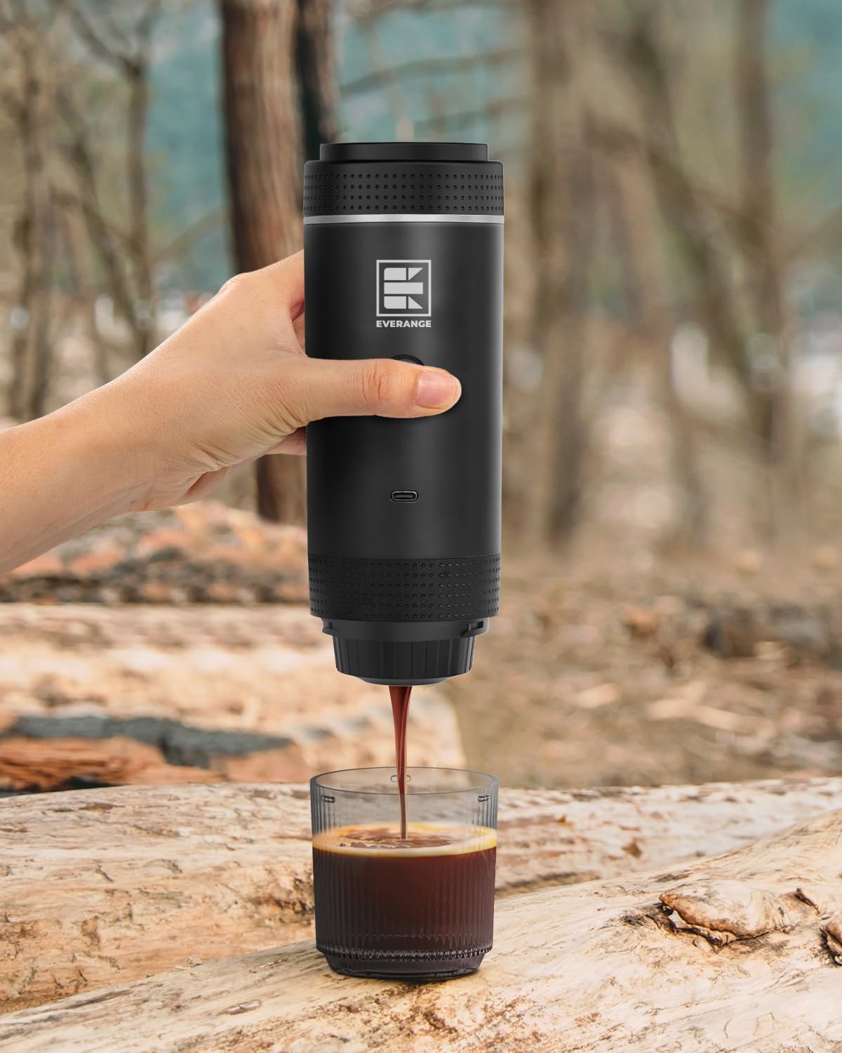 Cafetera eléctrica portátil, cafetera de coche para viajes y campamento, cafetera a batería compatible con café molido y cápsulas NS, color negro 4