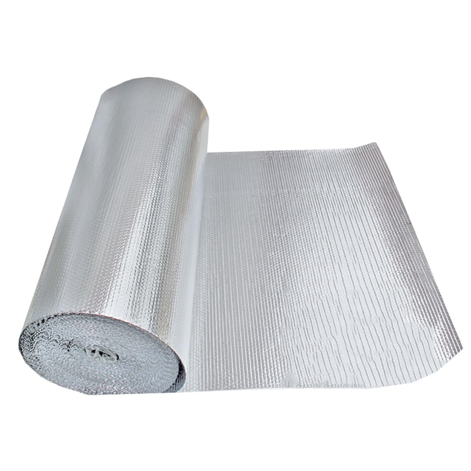 Taśma z folii aluminiowej, samoprzylepna rolka izo Samoprzylepna, odblaskowa, aluminiowana folia bąbelkowa, rolka izolacyjna, rozmiar 1 x (7-10) m(1x10m)