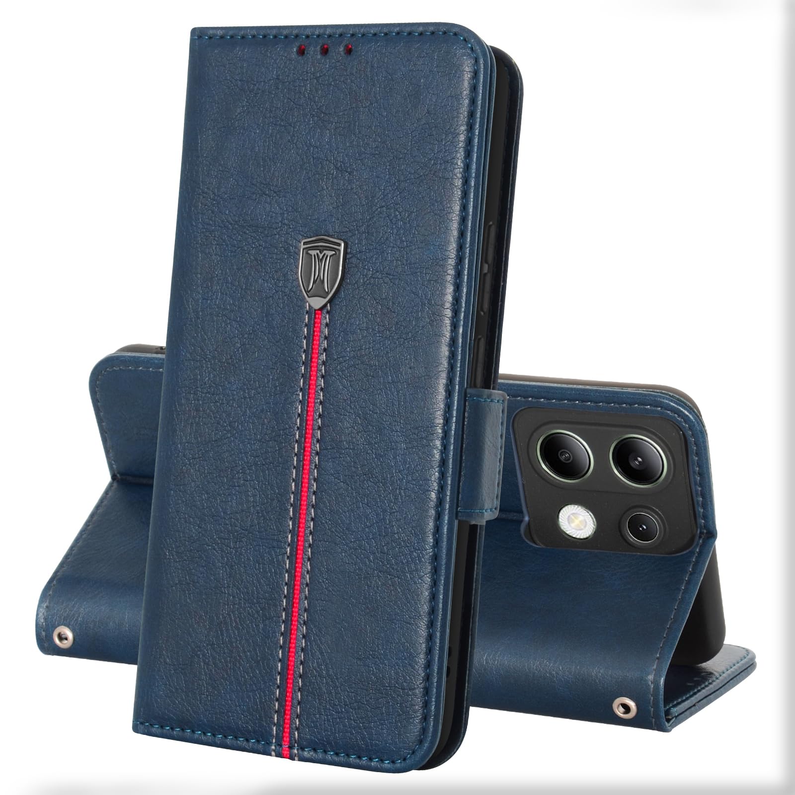 Cover Portafoglio Per Xiaomi Redmi Note 13 Pro/Poco M6 Pro: Gatto In Rilievo Pelle Con Cinturino E Blocco RFID (Viola) - 4