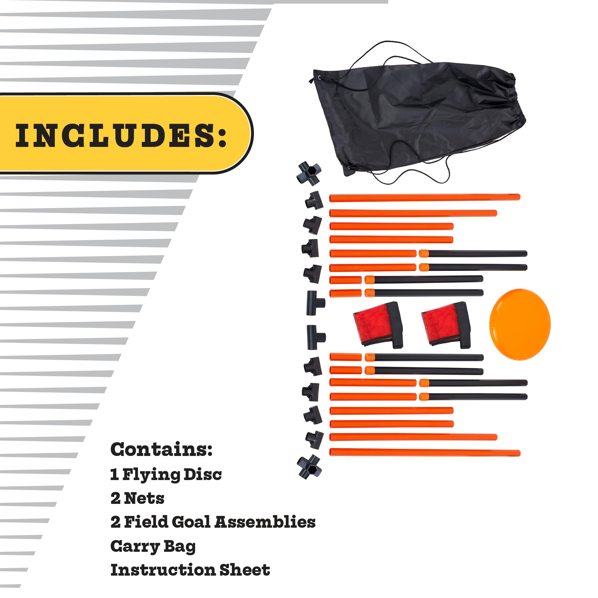 Touchdown Toss Flying Disc Football Yard Game | Backyard and Lawn Game for Indoor and Outdoor Use - Practice Your Throwing Skills with Flying Disc Football Game