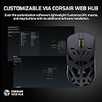 CORSAIR Sabre v2 PRO sans fil MG FPS Souris de jeu – 33,000 DPI Capteur Marksman S, 8,000Hz Hyperpolling, Magnésium durable, Léger, Jusqu'à 120hr pile – Noir 33,000 DPI MARKSMAN Capteur S, 8,000Hz hyperpolling, magnésium durable, léger