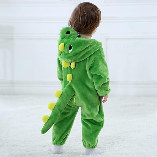 Miniatura 9 de TONWHAR - Mameluco con capucha, fantástico disfraz infantil de varios animales, como tigre o dinosaurio