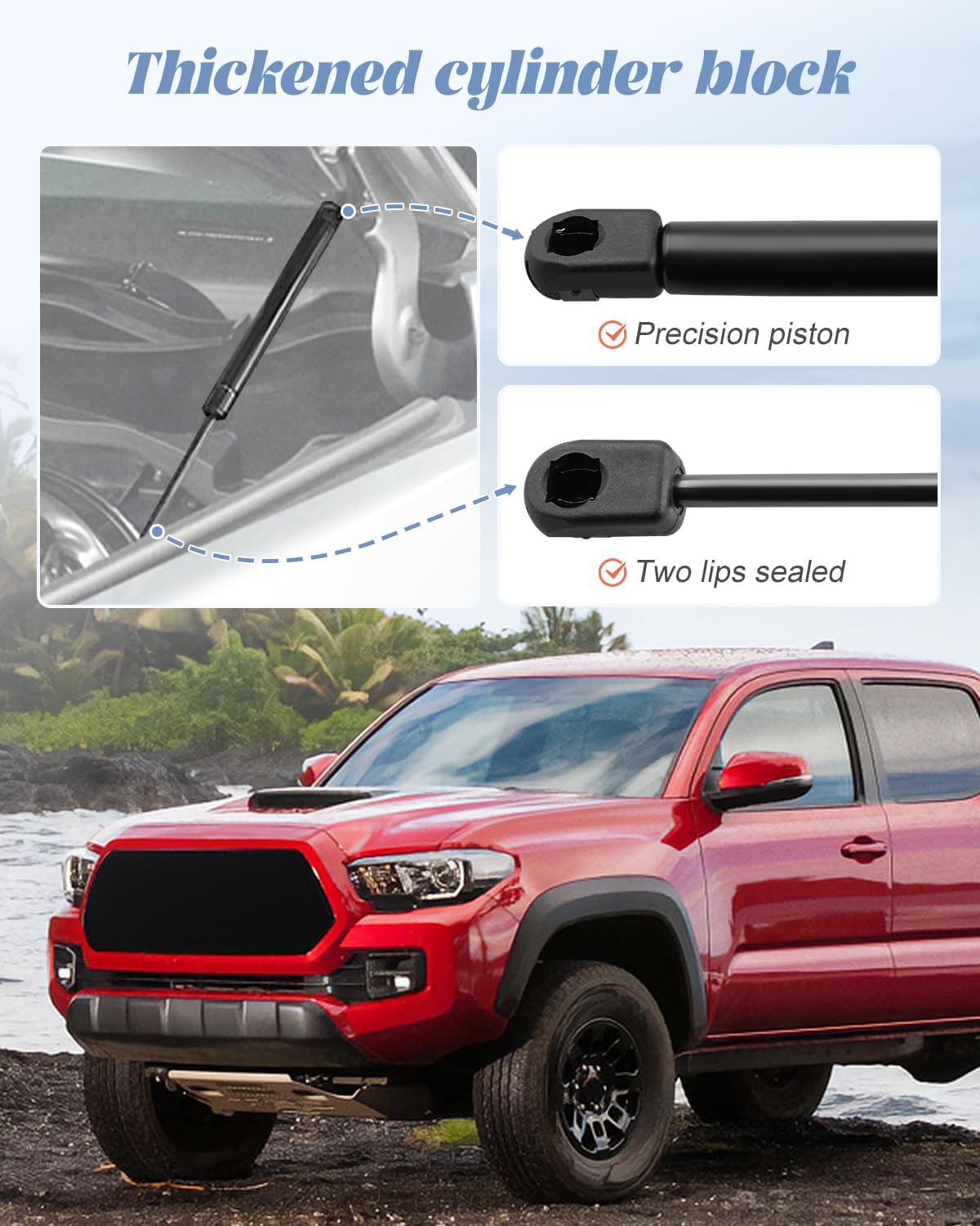 Hood Struts Fit for Toyota Tacoma 2024 2025 Models, Front Hood Lift Shocks Support Replacement Kit
