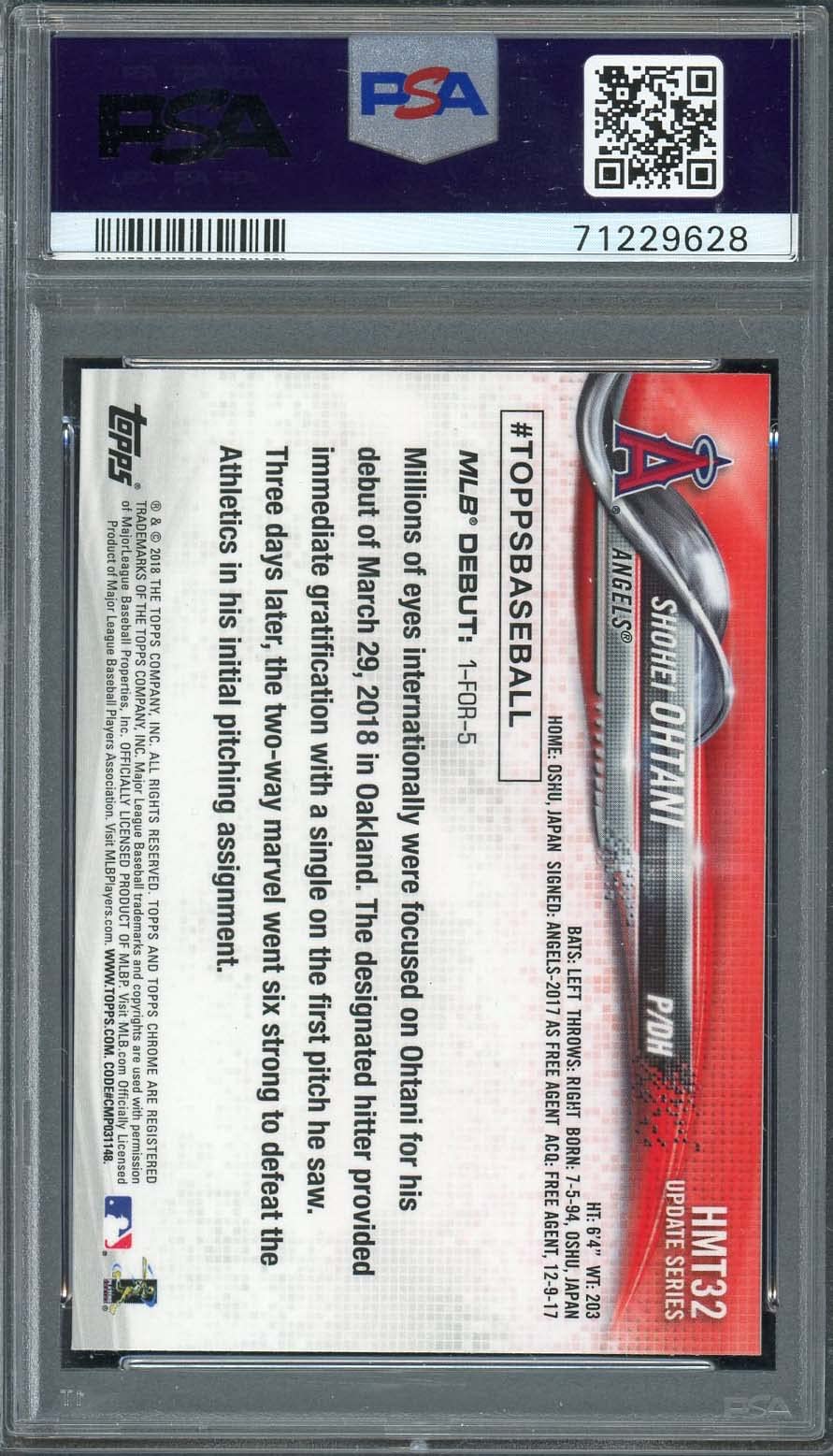 Amazon.com: Shohei Ohtani 2018 Topps Chrome Update Baseball