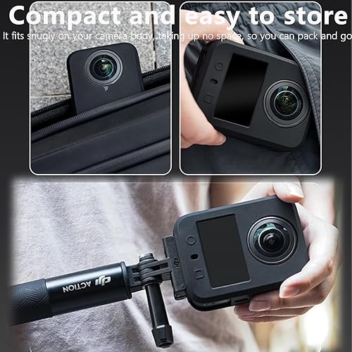 Miniatura 7 de Funda protectora para DJI Osmo 360, Funda de silicona para cámara Funda Protector Accesorios para OSMO 360 (negro)