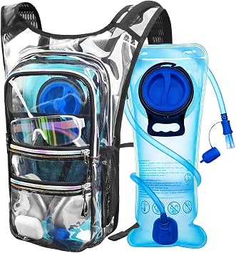 Mothybot Hydration Backpack Pack, Water Backpack 20L Capacities Included 2L Hydration Bladder, Festival Essential - Rave Hydration Pack Hydropack Hydro for Hiking, Festival Gear