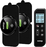 NURSAL Wireless TENS Unit Muscle Stimulator - Dual Host EMS Machine, 18 Modes 20 Levels Remote for Back Shoulder Pain Relief (2 Pads)