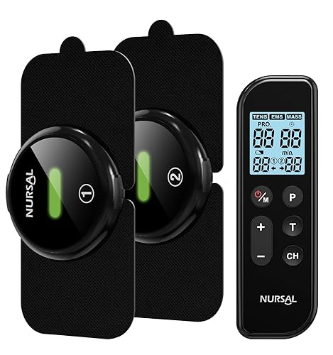 NURSAL Wireless TENS Unit Muscle Stimulator, Dual Host TENS EMS