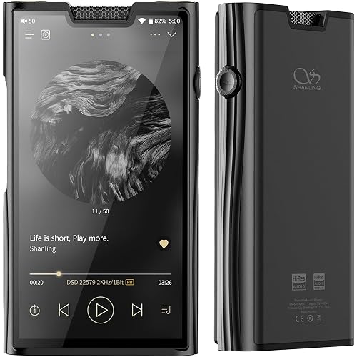 SHANLING M8T Flagship Digital Audio Player,MP3/MP4 Player,Dual JAN6418 Tubes+Dual 4191EQ DAC+Dual 4499EX AMP,Android 13,Qualcomm 665 CPU,6GB RAM+128GB ROM,768kHz/32bit,DSD1024,1125mW@32Ω,6-in Screen