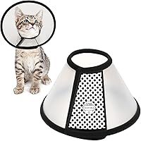 Vista 9 de Depets - Collar de recuperación ajustable para mascotas, cono de plástico Elizabeth para mascotas, práctico collar protector para sanación