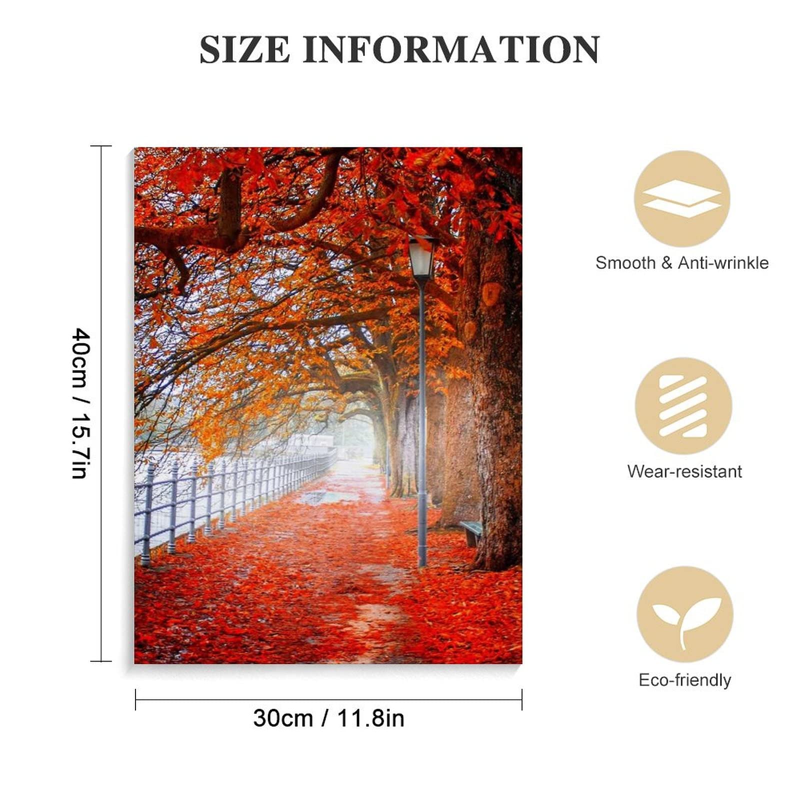 Amazon.co.jp: 紅葉 公園 綺麗 アートパネル 絵画 油絵 インテリア