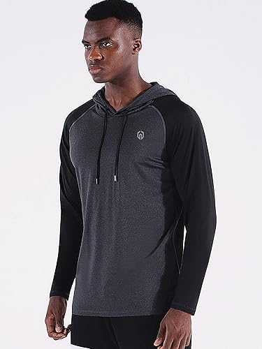 Miniatura 5 de Neleus - Camiseta deportiva de manga larga con capucha para hombre, ideal para correr