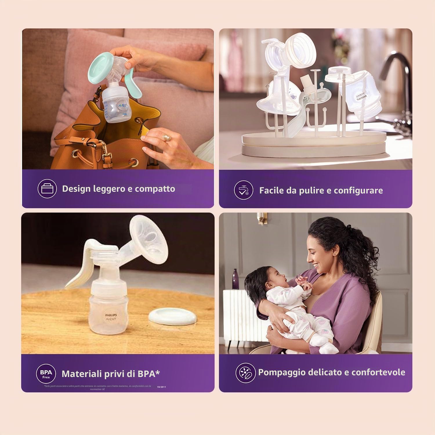 Philips Avent Pompa Tiralatte Manuale (Modello SCF430/10)