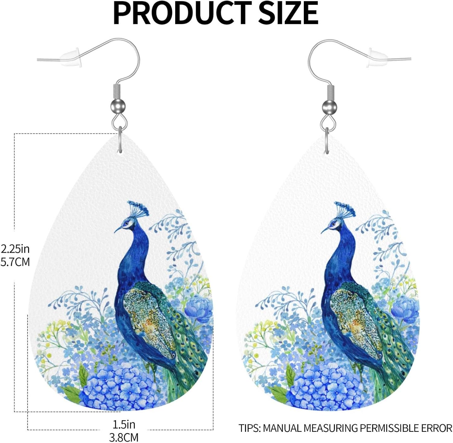 MIOAOSRT Earrings for Women,Leather Earrings Dangle Lightweight Teardrop Earrings Jewelry for Women - Image 3