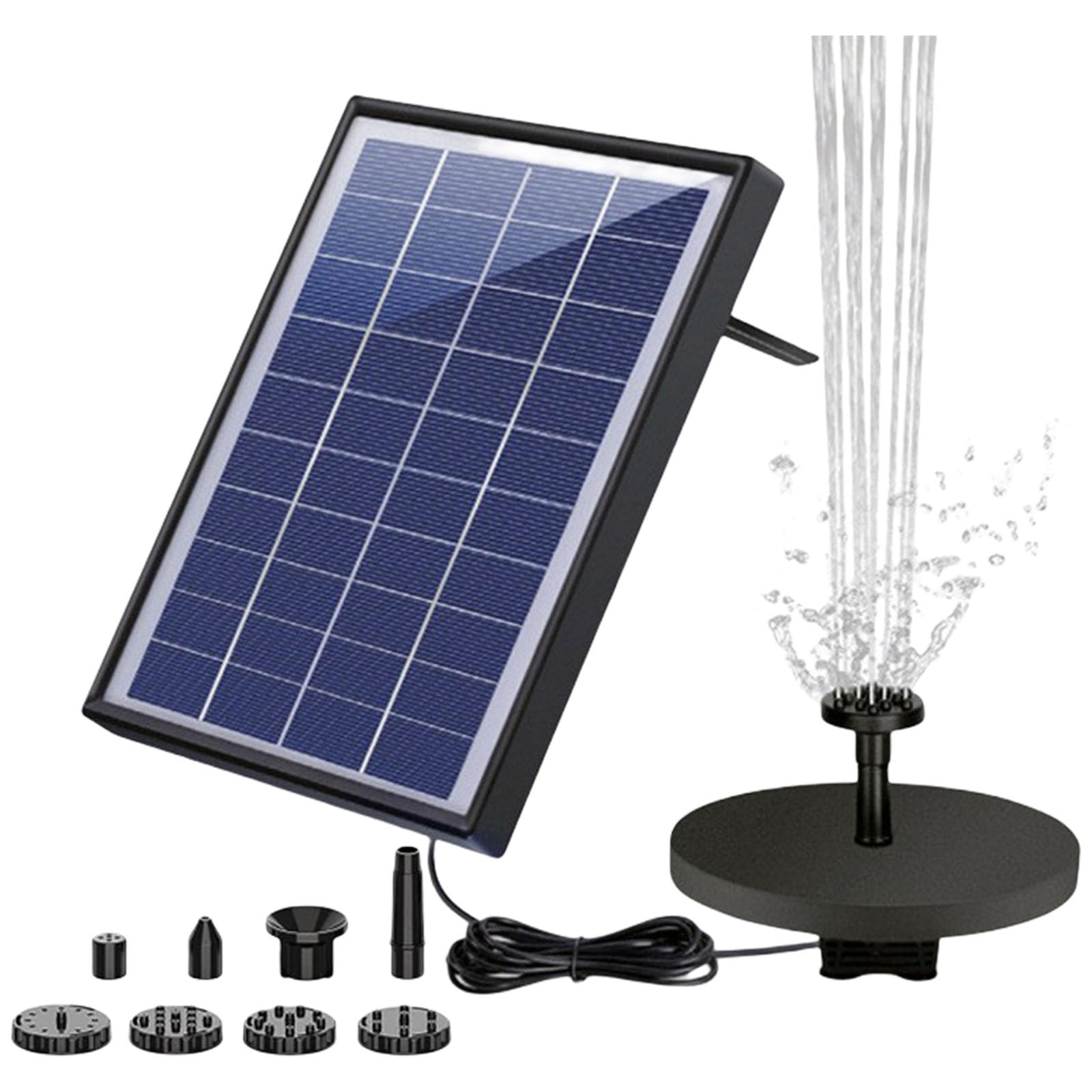 Outdoor Upgrade Fountain Pump Kit Fountain Hummingbird Bass Bird Bath Fountain Solar Hot Water Water Pump Suitable for Bath Fountain
