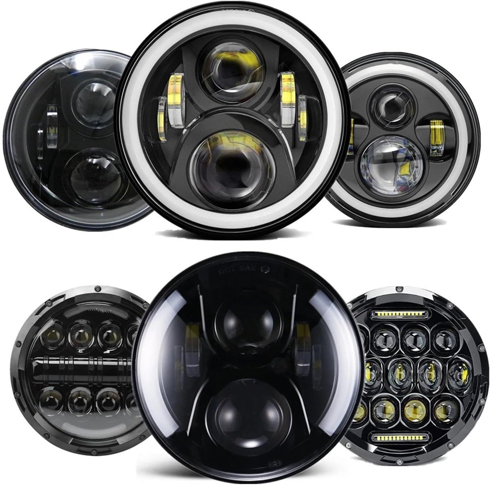 LED Oświetlenie pomocnicze Do Suzuki Samurai SJ410 7 Cal LED Okrągłe