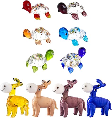 H&D HYALINE & DORA Hecho a mano mini vidrio soplado arte animales figuritas pisapapeles decoración del hogar regalo