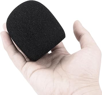 WS-1BK Deluxe Foam Ball Style Microphone Windscreen, Black