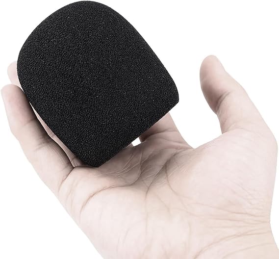 WS-1BK Deluxe Foam Ball Style Microphone Windscreen, Black