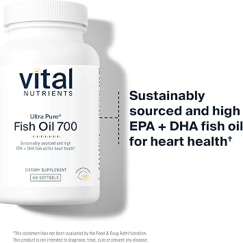 Vital Nutrients Ultra Pure Fish Oil 700, 60 Softgels