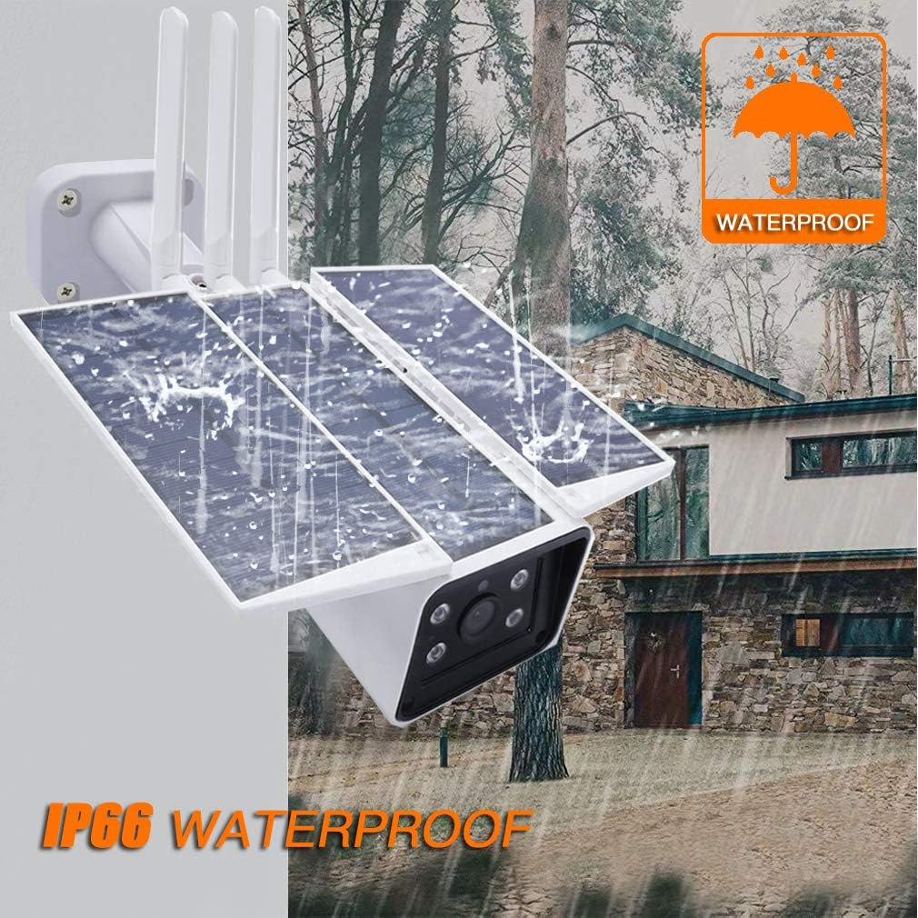 Flash Deals - 80% OFF P Panoraxy Wifi Security Solar Camera Outdoor, 10400mAh Battery Powered, 100% Wire-Free, 1080P 35fts Night Vision, Dual-way Talk, Motion Activated, IP66 Waterproof, Instant Push, Free APP No Extra Fee
