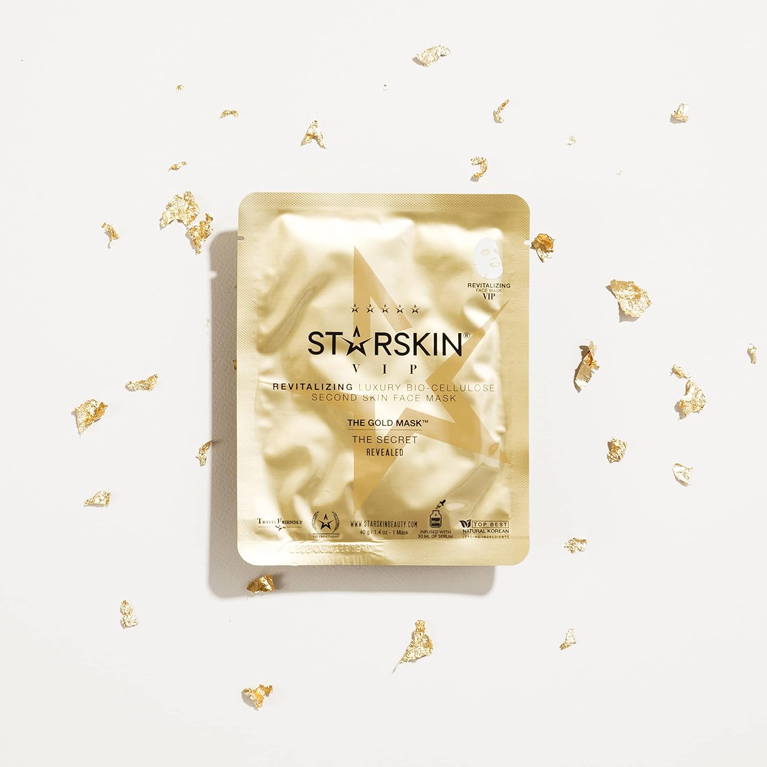 STARSKIN VIP The Gold Mask Giftset - High-end Gift - Complete Collection - Includes Hand, Foot, and Face Masks Headband