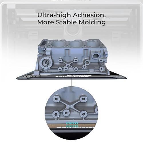 Miniatura 4 de Creality K1 Max Build Plate Kit de 12.402 x 12.205 in, plataforma de impresora 3D con superficie PEI esmerilada y adhesivo magnético suave para