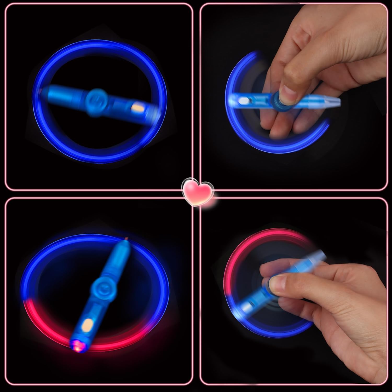 24 Pack Valentines Day Gifts for Kids Classroom Fidget Pen Toys with Valentines Day Cards for Kids School, Valentines for Kids Class Exchange Cards Gifts Prizes Party Favors for Boys Girls